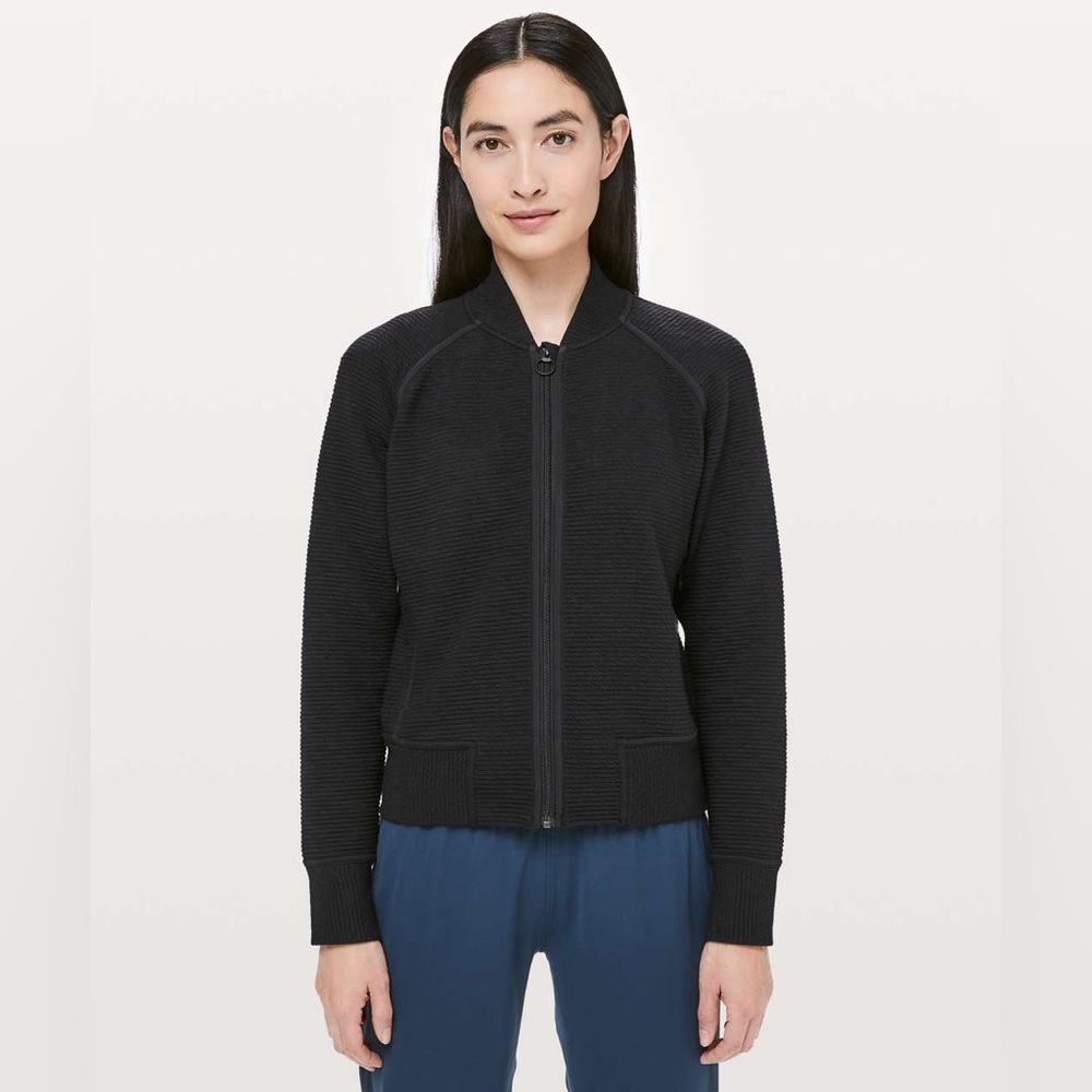 lululemon On Repeat Bomber Jacket Black Size 4